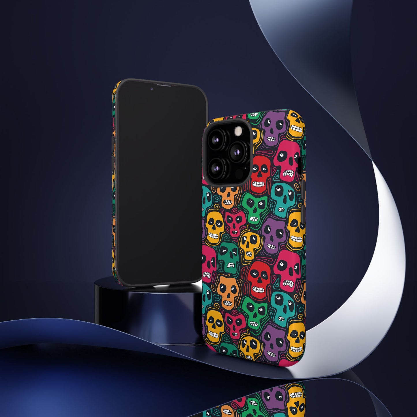 Phone Case, Day of the Dead Tough Case Phone, Mexican Skull Phone Cover, Floral Skeleton Phone Protector, Sugar Skull iPhone Case, Tough