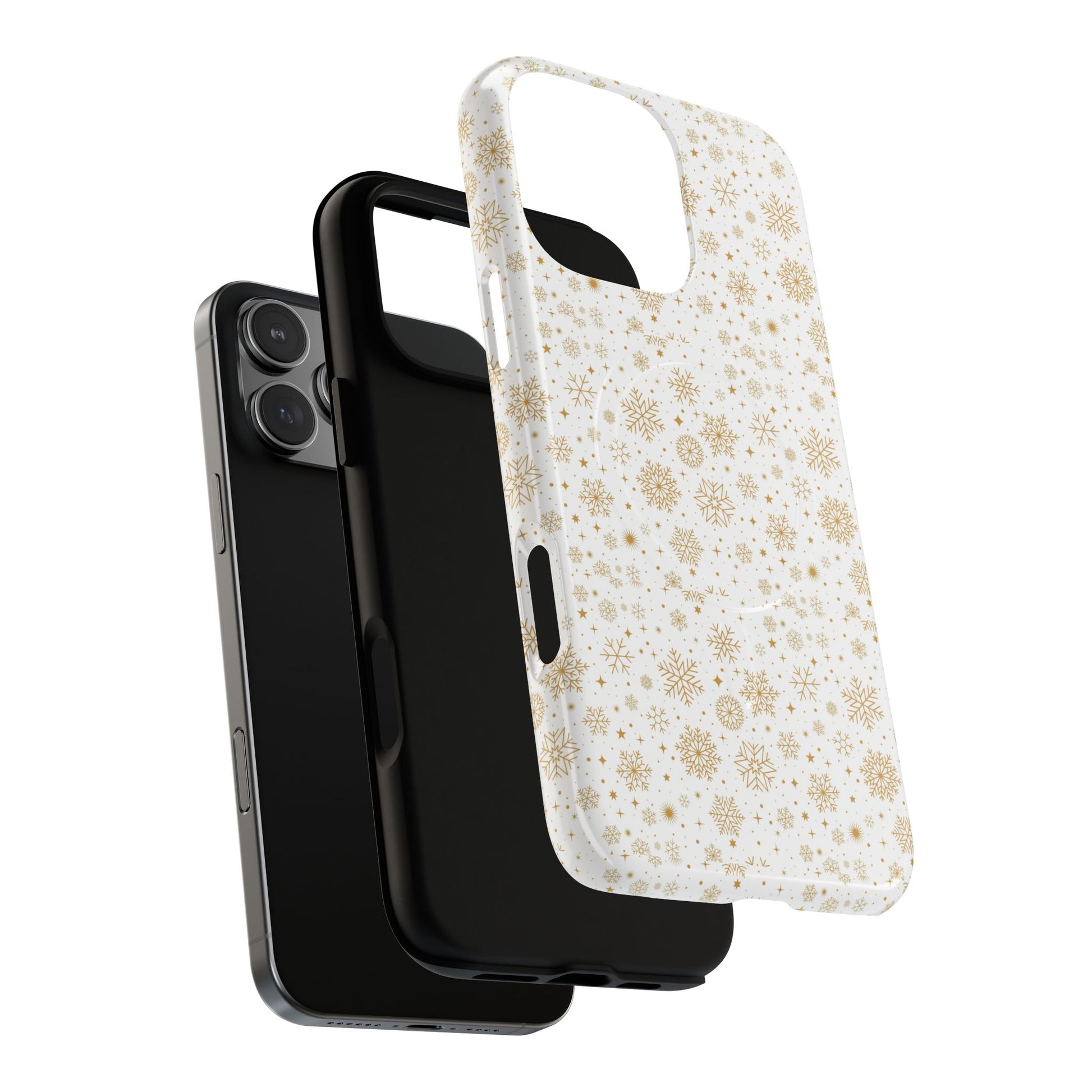 Festive Snowflake Phone Cases for Winter, Holiday Gift, Sleek Design, Winter Accessories, Durable Protection - MaisonThreadory