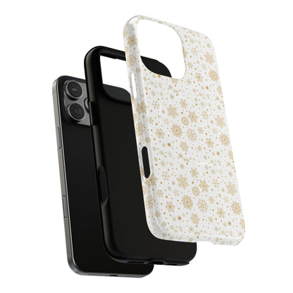 Festive Snowflake Phone Cases for Winter, Holiday Gift, Sleek Design, Winter Accessories, Durable Protection - MaisonThreadory