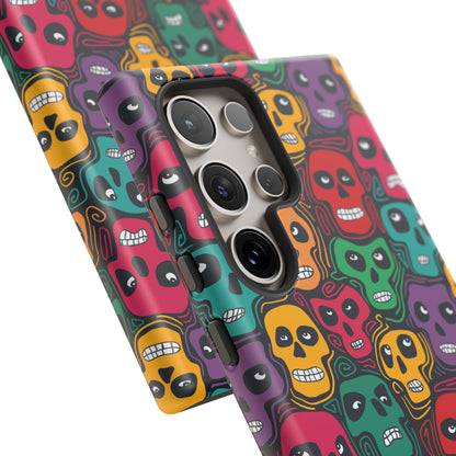 Phone Case, Day of the Dead Tough Case Phone, Mexican Skull Phone Cover, Floral Skeleton Phone Protector, Sugar Skull iPhone Case, Tough