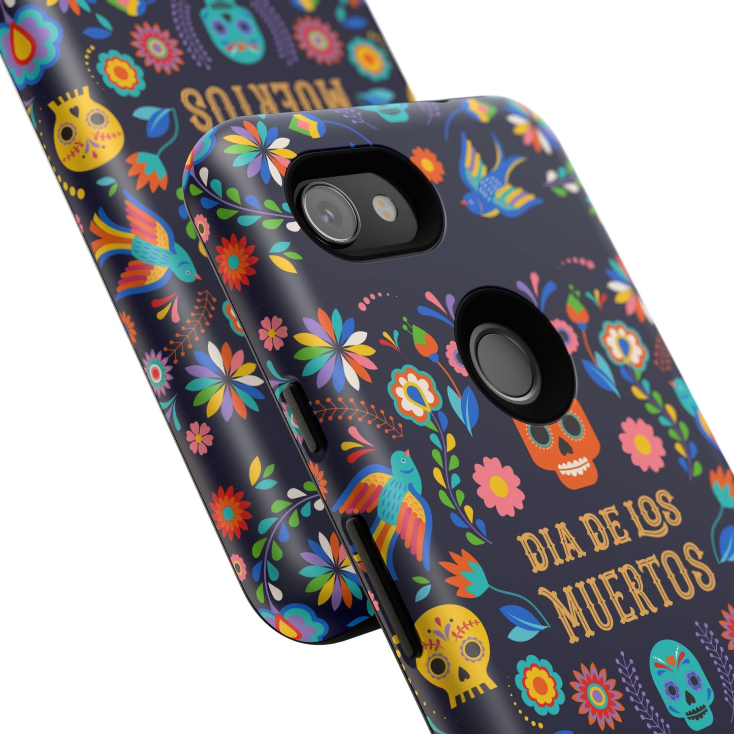 Colorful Dia de los Muertos Phone Case, Skull Design, Floral Phone Cover, Sugar Skull Accessories, Day of the Dead Gift