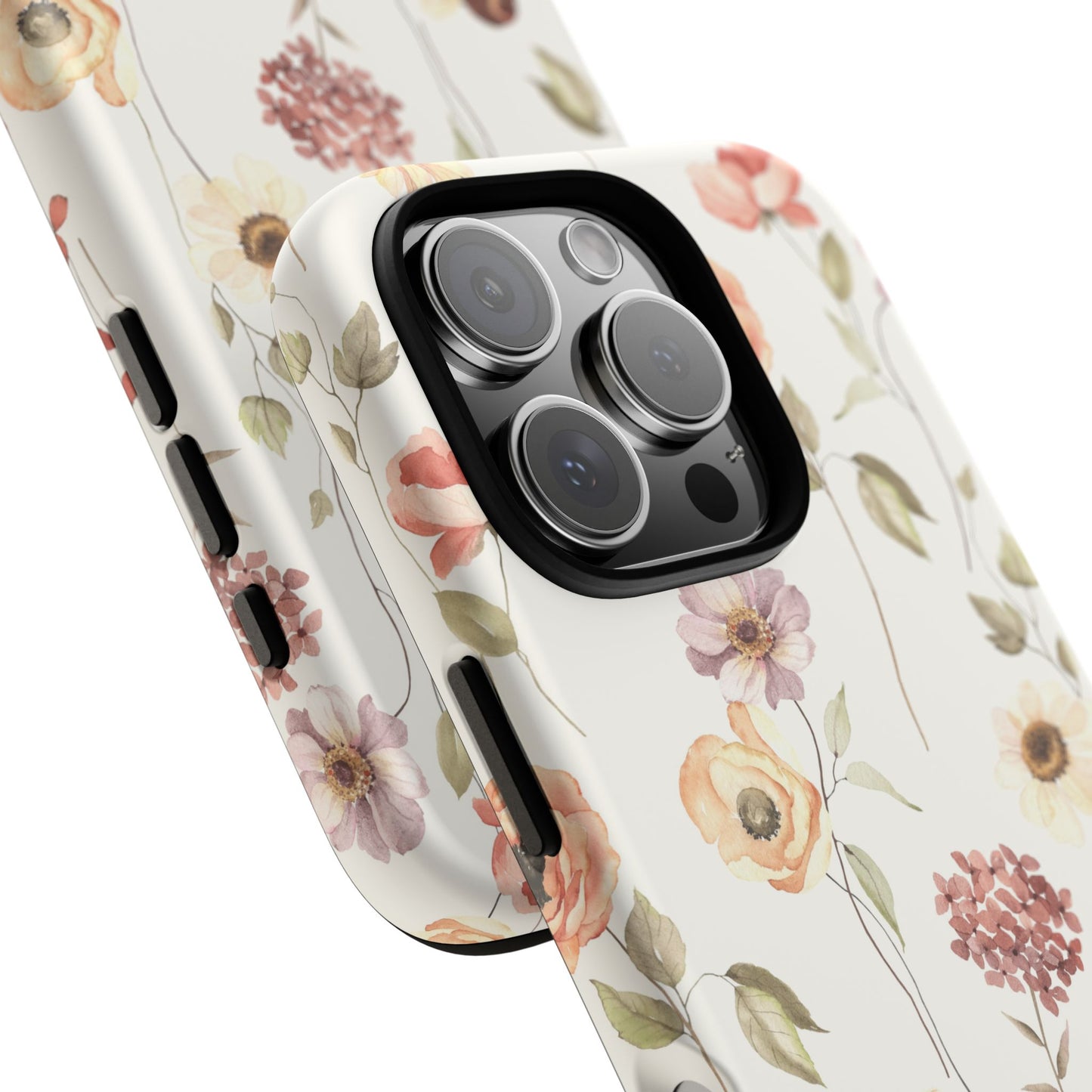 Floral Phone Case, Cute Flower Cover, Botanical Tough Case, Protective Smartphone Shell, Chic Floral Design, Trendy iPhone Case