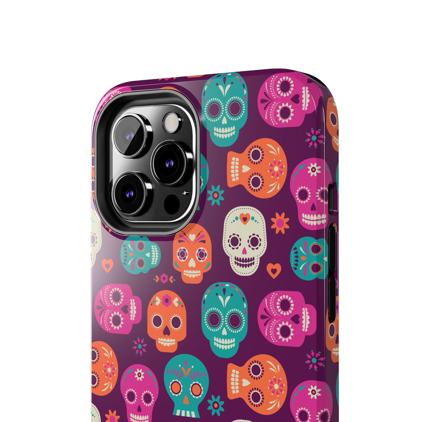 Colorful Skull Phone Case, Tough Cases for Halloween, Unique Phone Cover, Day of the Dead, Fun and Durable Accessories
