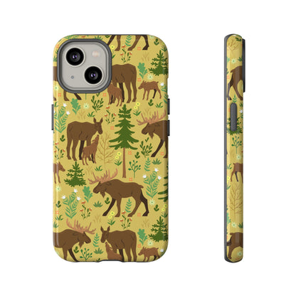 Moose Phone Case - Nature Lover's Accessory, Gifts for Outdoorsy Friends, Wildlife Decor, Eco-Friendly Cover, Forest Adventure Gear - MaisonThreadory