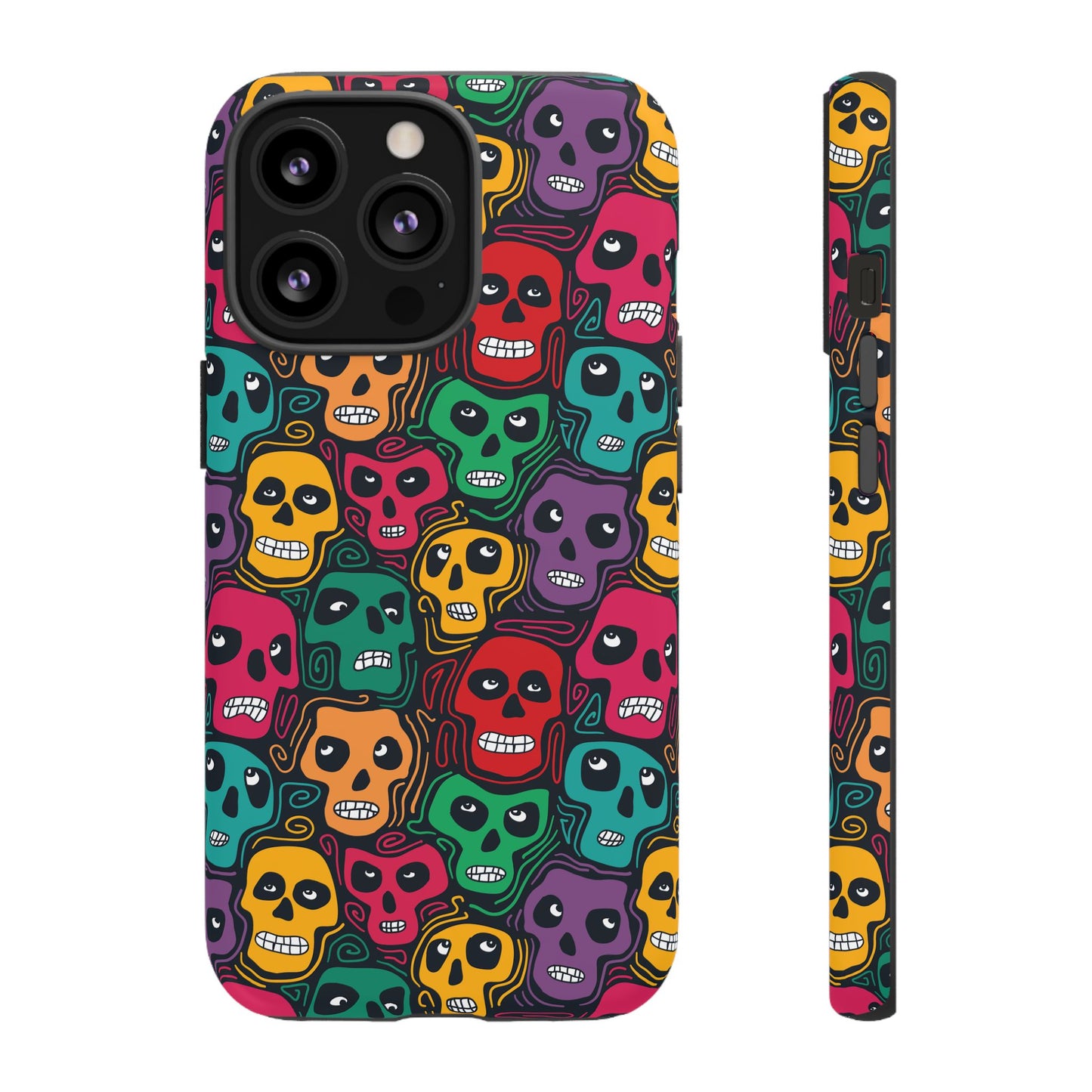 Phone Case, Day of the Dead Tough Case Phone, Mexican Skull Phone Cover, Floral Skeleton Phone Protector, Sugar Skull iPhone Case, Tough