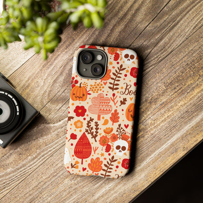Autumn Phone Case - Cozy Fall Vibes, Pumpkin Decor, Halloween Gift, Floral Design, Seasonal Aesthetic