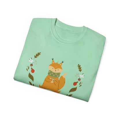 Whimsical Squirrel Tee - Cozy Unisex T-Shirt for Nature Lovers, Perfect Gift for Fall, Cute Wildlife Art, Eco-Friendly Fashion - MaisonThreadory