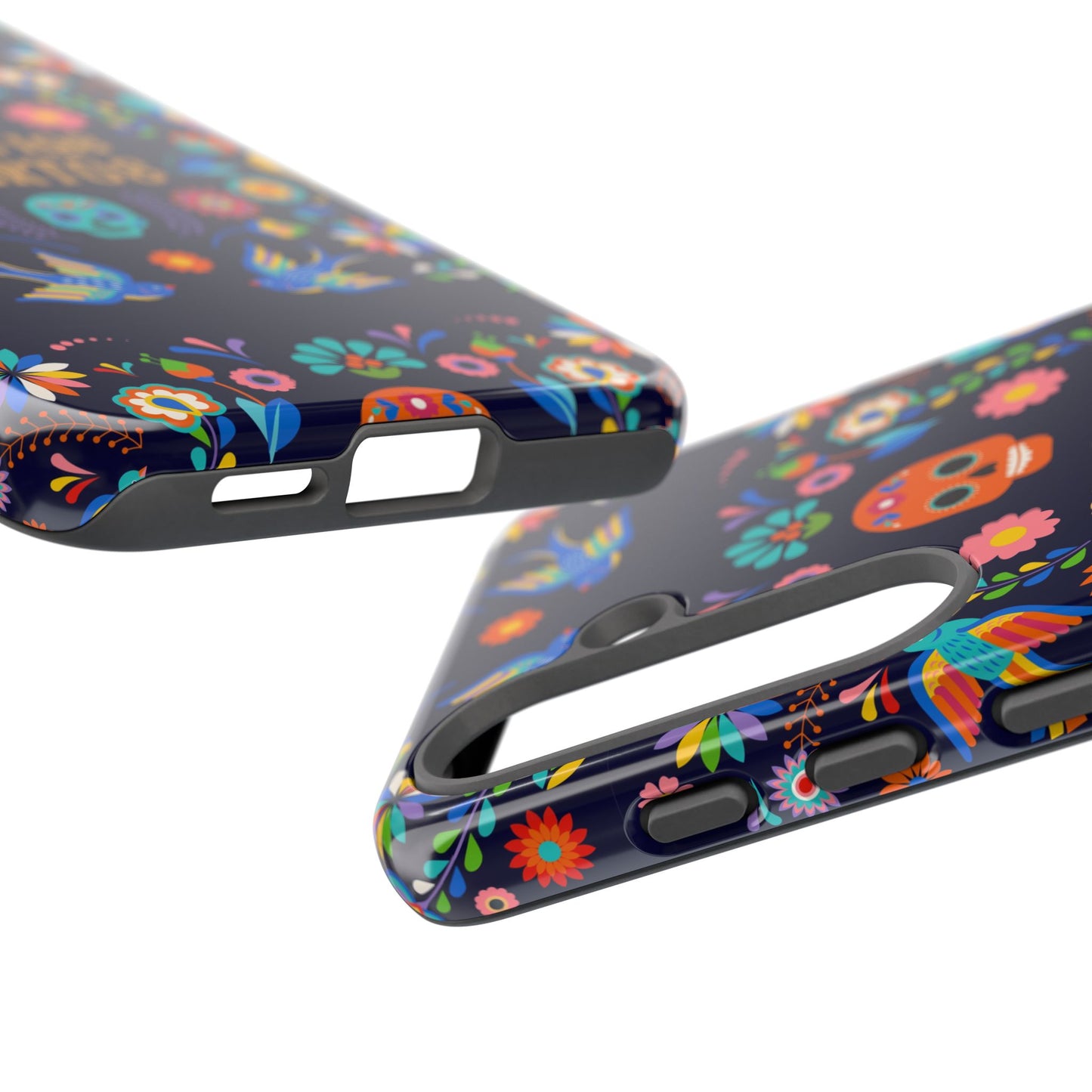 Colorful Dia de los Muertos Phone Case, Skull Design, Floral Phone Cover, Sugar Skull Accessories, Day of the Dead Gift
