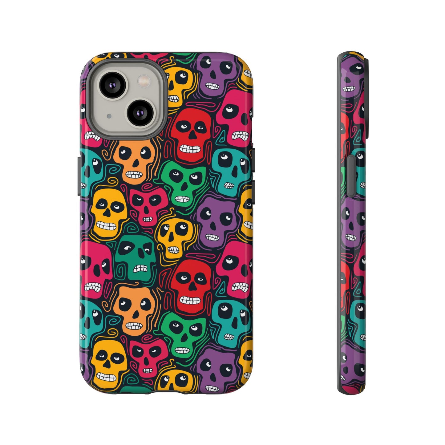 Phone Case, Day of the Dead Tough Case Phone, Mexican Skull Phone Cover, Floral Skeleton Phone Protector, Sugar Skull iPhone Case, Tough