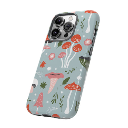 Whimsical Mushroom Phone Case, Cute Floral Smartphone Cover, Unique Gift for Nature Lovers, Trendy Tech Accessory, Eco-friendly Case
