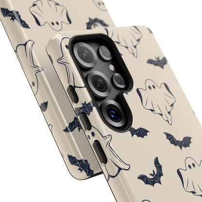 Halloween Phone Case, Ghosts and Bats, Cute Phone Cover, Spooky Accessories, Fall Decor, Gifts for Her, Halloween Party - MaisonThreadory