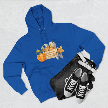 Autumn Harvest Fleece Hoodie, Cozy Fall Sweatshirt, Pumpkin Hoodie, Seasonal Apparel, Gift for Thanksgiving