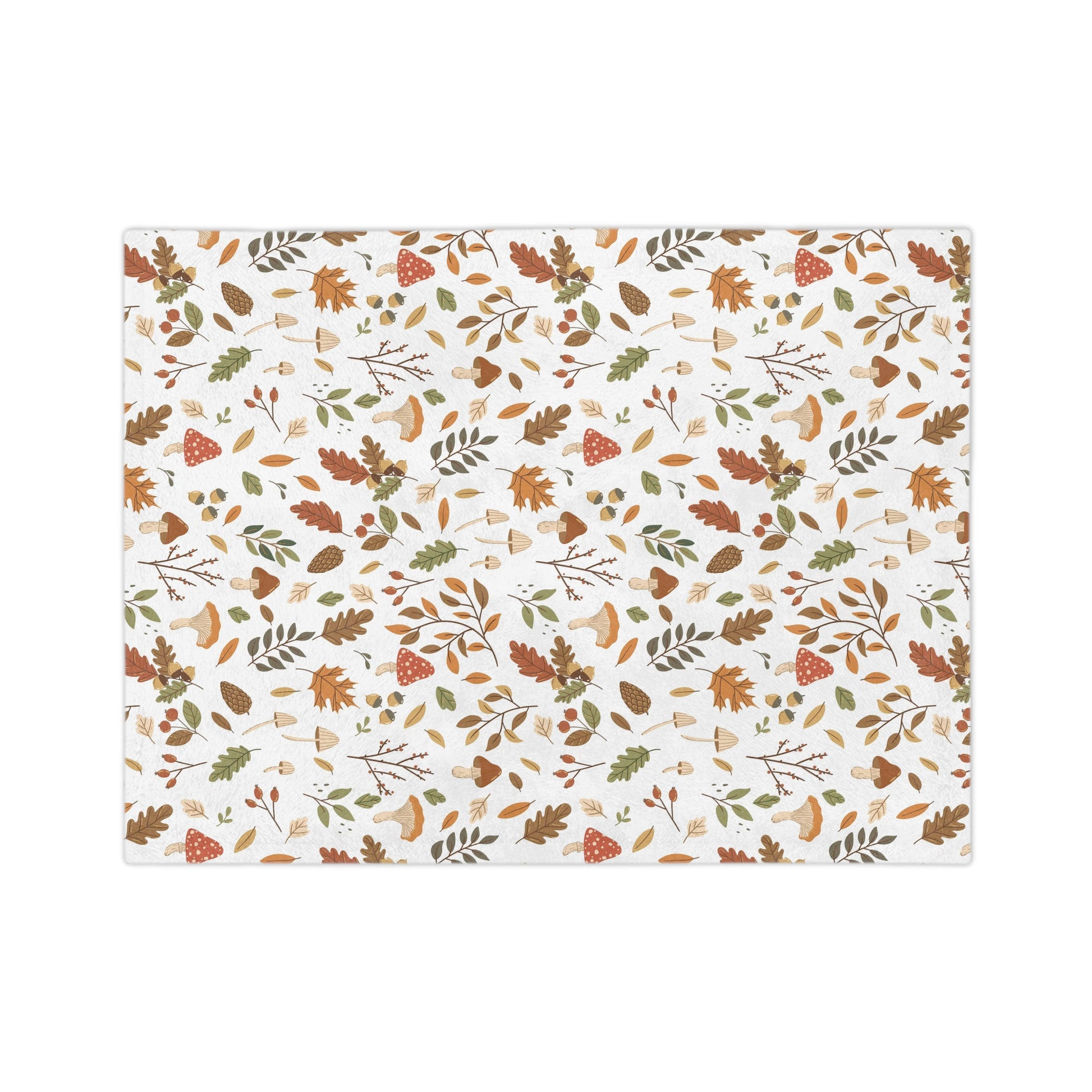 Autumn Leaves Microfiber Blanket - Cozy Fall Decor, Snuggle Blanket, Gift for Her, Warm Fleece Throw, Seasonal Home Essentials - MaisonThreadory