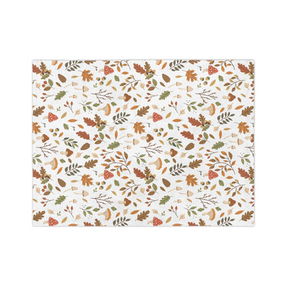 Autumn Leaves Microfiber Blanket - Cozy Fall Decor, Snuggle Blanket, Gift for Her, Warm Fleece Throw, Seasonal Home Essentials - MaisonThreadory