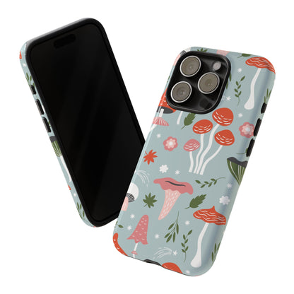 Whimsical Mushroom Phone Case, Cute Floral Smartphone Cover, Unique Gift for Nature Lovers, Trendy Tech Accessory, Eco-friendly Case