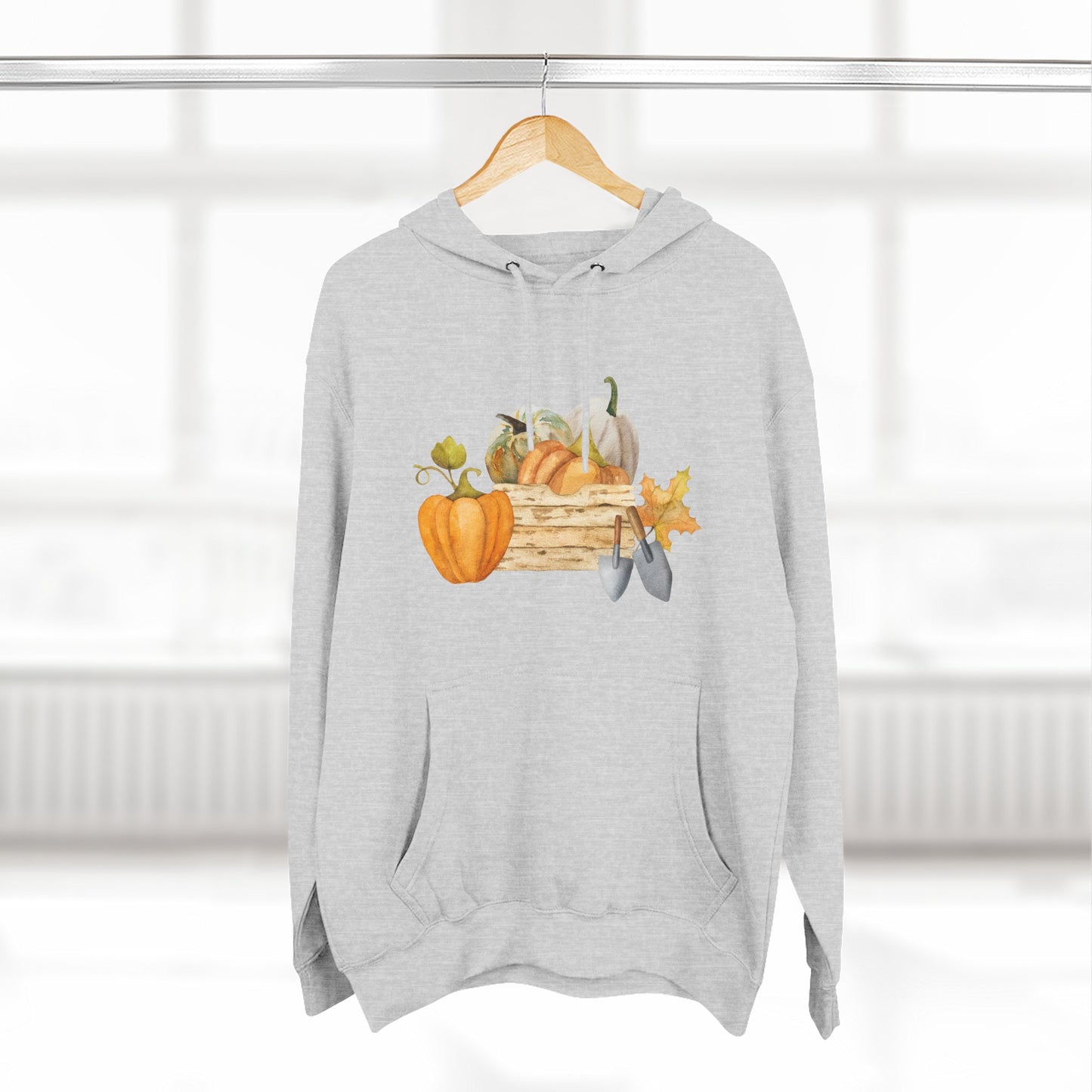 Autumn Harvest Fleece Hoodie, Cozy Fall Sweatshirt, Pumpkin Hoodie, Seasonal Apparel, Gift for Thanksgiving