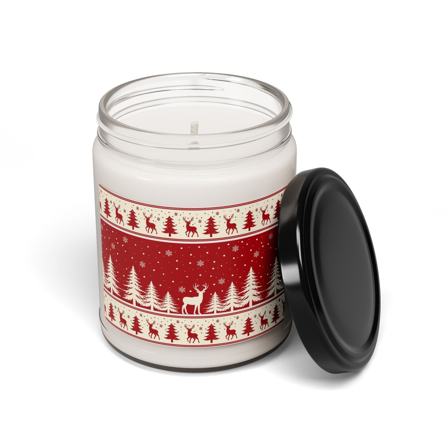 Christmas Reindeer Soy Candle — 9oz Scented Holiday Candle