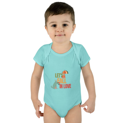 Autumn Baby Bodysuit - Let's Fall in Love, Cute Infant Outfit, Seasonal Gift, Baby Shower Present, Little One's Fall Fashion - MaisonThreadory