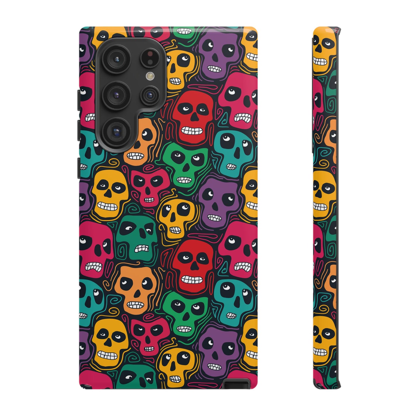 Phone Case, Day of the Dead Tough Case Phone, Mexican Skull Phone Cover, Floral Skeleton Phone Protector, Sugar Skull iPhone Case, Tough