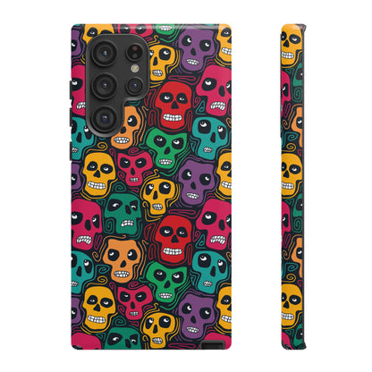Phone Case, Day of the Dead Tough Case Phone, Mexican Skull Phone Cover, Floral Skeleton Phone Protector, Sugar Skull iPhone Case, Tough