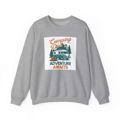 Unisex Camping Adventure Sweatshirt, Cozy Outdoor Apparel, Gift for Dads, Camping Enthusiasts, Father's Day, Weekend Getaway - MaisonThreadory