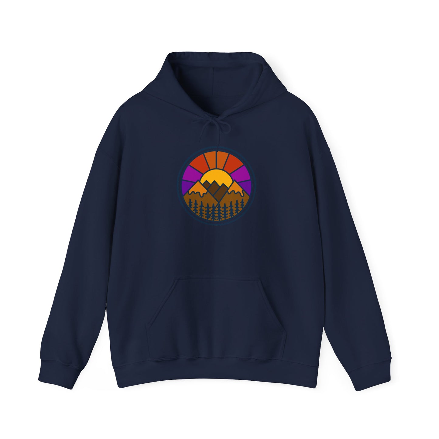 Sunset Mountains Hooded Sweatshirt | Unisex Heavy Blend | Cozy Sweatshirt for Nature Lovers | Perfect Gift for Outdoor Enthusiasts, [...] - MaisonThreadory