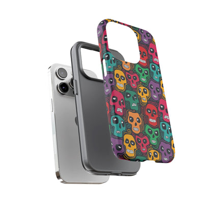 Phone Case, Day of the Dead Tough Case Phone, Mexican Skull Phone Cover, Floral Skeleton Phone Protector, Sugar Skull iPhone Case, Tough