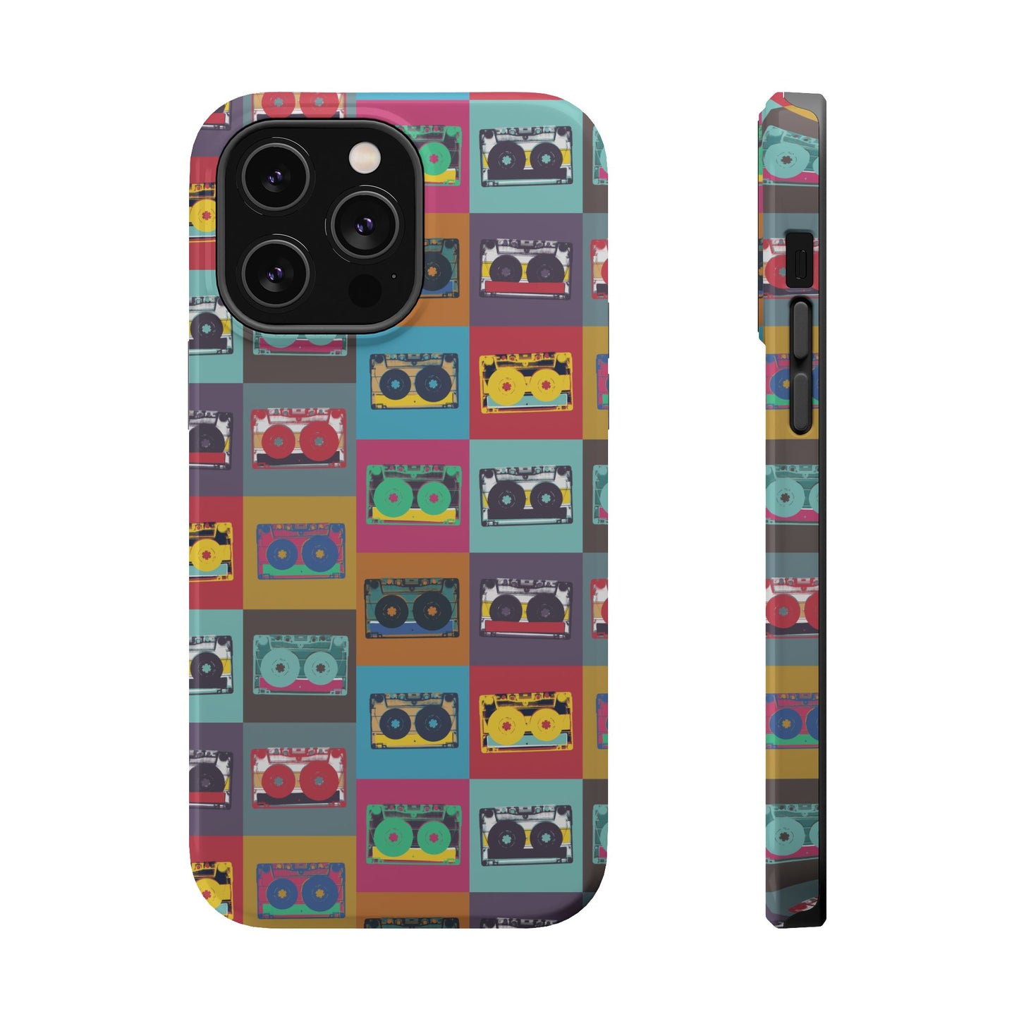 Retro Cassette Tape Phone Case, Vintage Style Tough Case, Music Lover Gift, Funky Tech Accessory, Fun Phone Cover