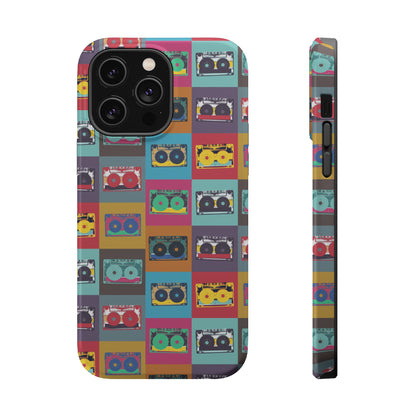 Retro Cassette Tape Phone Case, Vintage Style Tough Case, Music Lover Gift, Funky Tech Accessory, Fun Phone Cover