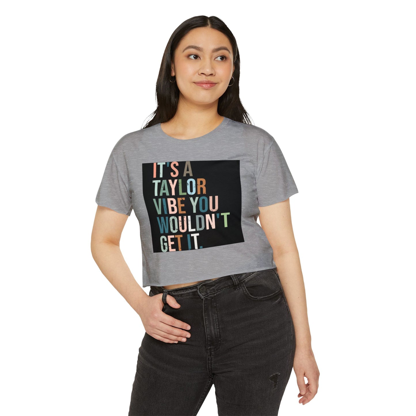 Women's Festival Crop Top - It's a Taylor Vibe, Boho Chic Top, Concert Ready Shirt, Summer Festival Wear, Music Lover Gift - MaisonThreadory