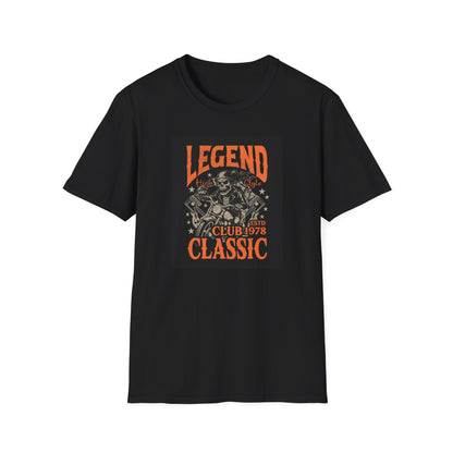 Legend Club Unisex Softstyle T-Shirt - Vintage Retro Graphic Tee, Men Women Hipster Fashion Top, Urban Streetwear, Music Festival Shirt,
