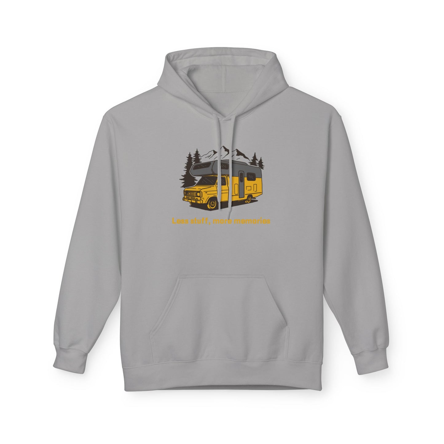 Adventure Awaits Fleece Hoodie | Cozy Travel Hoodie, Campfire Apparel, Unisex Gift, Outdoor Gear, Nature Lover Sweatshirt - MaisonThreadory