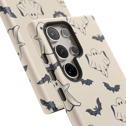 Halloween Phone Case, Ghosts and Bats, Cute Phone Cover, Spooky Accessories, Fall Decor, Gifts for Her, Halloween Party - MaisonThreadory