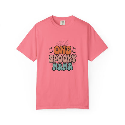 Unisex Halloween T-Shirt, One Spooky Mama Tee, Casual Fall Apparel, Gift for Moms, Halloween Festivities, Spooky Season Shirt