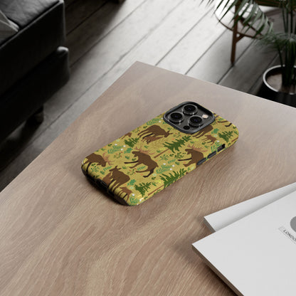 Moose Phone Case - Nature Lover's Accessory, Gifts for Outdoorsy Friends, Wildlife Decor, Eco-Friendly Cover, Forest Adventure Gear - MaisonThreadory