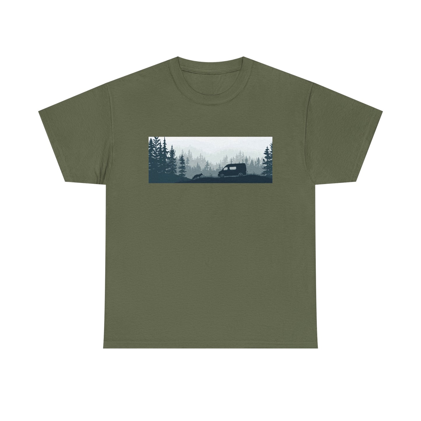 Nature Adventure Unisex Heavy Cotton Tee, Camping Shirt, Outdoor Wear, Gift for Nature Lovers, Eco-Friendly Apparel, Adventure Outfit - MaisonThreadory