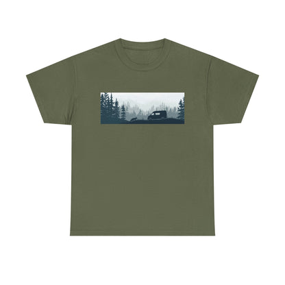 Nature Adventure Unisex Heavy Cotton Tee, Camping Shirt, Outdoor Wear, Gift for Nature Lovers, Eco-Friendly Apparel, Adventure Outfit - MaisonThreadory