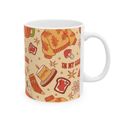 Cozy Vibes Ceramic Mug - Fall Inspired Drinkware, Perfect for Autumn, Gifts for Coffee Lovers, Cute Hot Chocolate Cup, 'In My Cozy Era' - MaisonThreadory