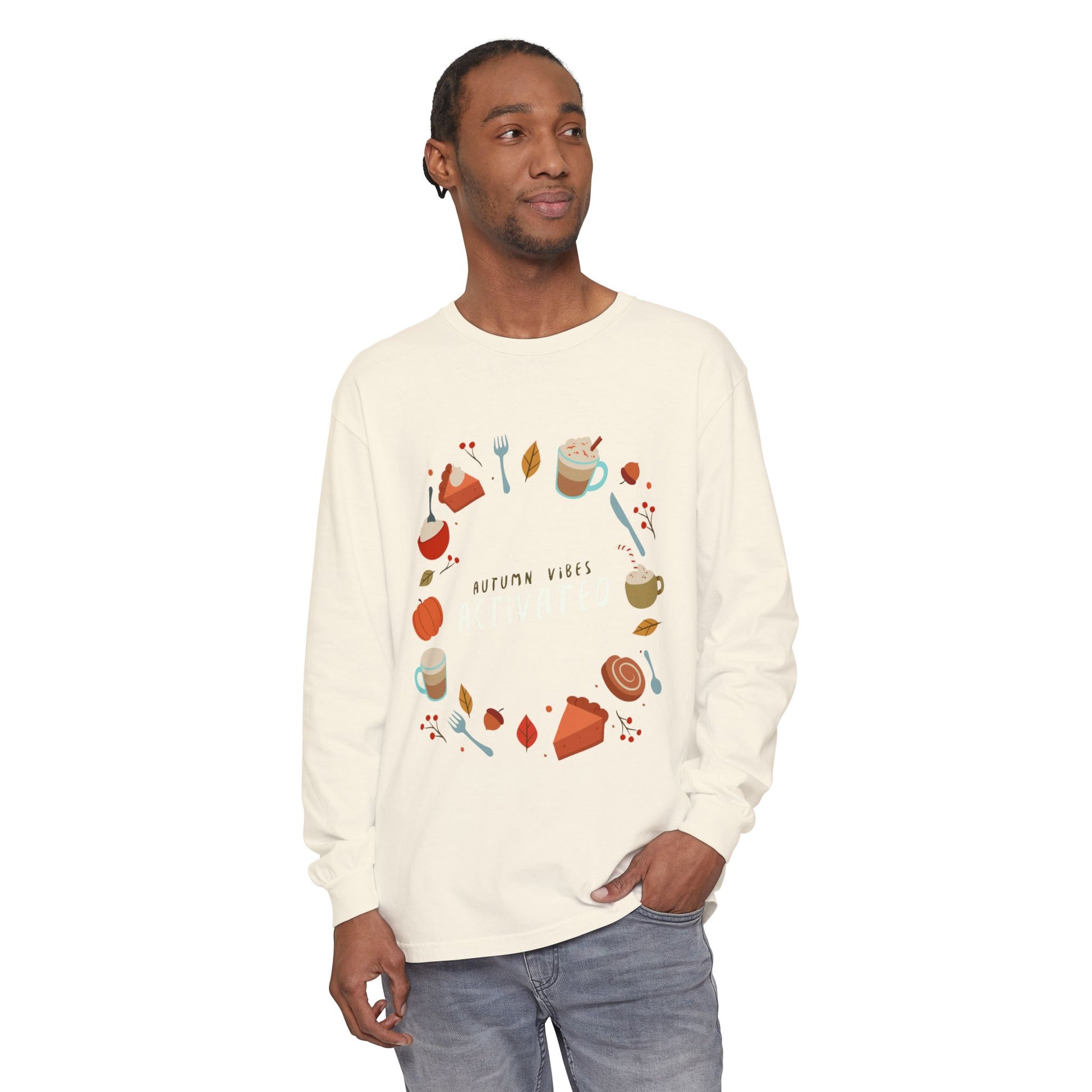 Autumn Vibes Long Sleeve T-Shirt, Cozy Fall Shirt, Unisex Fall Apparel, Thanksgiving Gift, Seasonal Fashion - MaisonThreadory