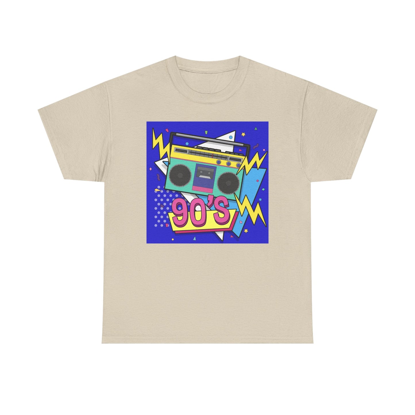 90's Retro Boombox Unisex Heavy Cotton Tee, Nostalgic T-Shirt, 90s Music Apparel, Vintage Style Shirt, Gift for Music Lovers