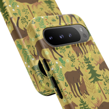 Moose Phone Case - Nature Lover's Accessory, Gifts for Outdoorsy Friends, Wildlife Decor, Eco-Friendly Cover, Forest Adventure Gear - MaisonThreadory