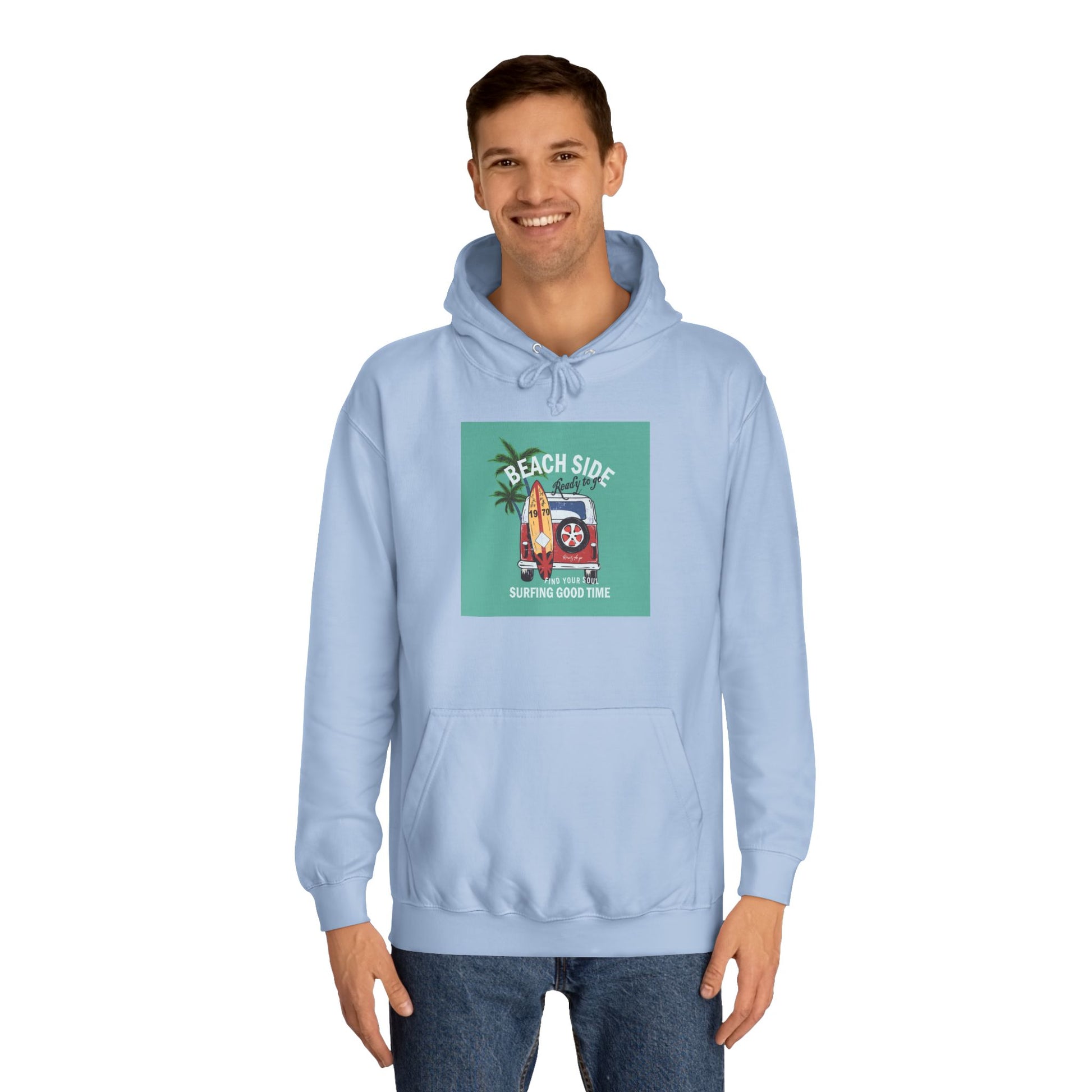 Beachside Vibes Unisex Hoodie | Perfect for College Students, Cozy Days, Summer Vacations, Gift for Friends, Casual Wear - MaisonThreadory