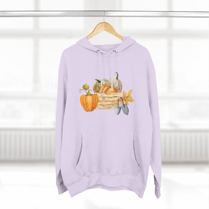 Autumn Harvest Fleece Hoodie, Cozy Fall Sweatshirt, Pumpkin Hoodie, Seasonal Apparel, Gift for Thanksgiving