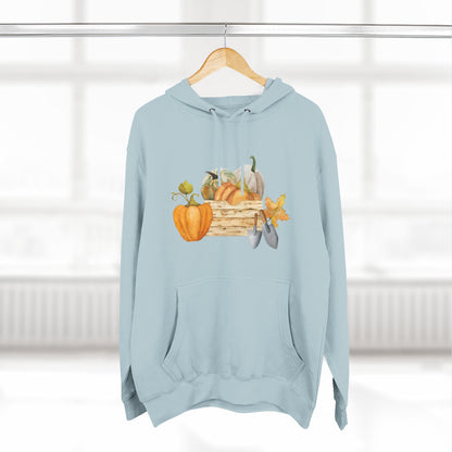 Autumn Harvest Fleece Hoodie, Cozy Fall Sweatshirt, Pumpkin Hoodie, Seasonal Apparel, Gift for Thanksgiving