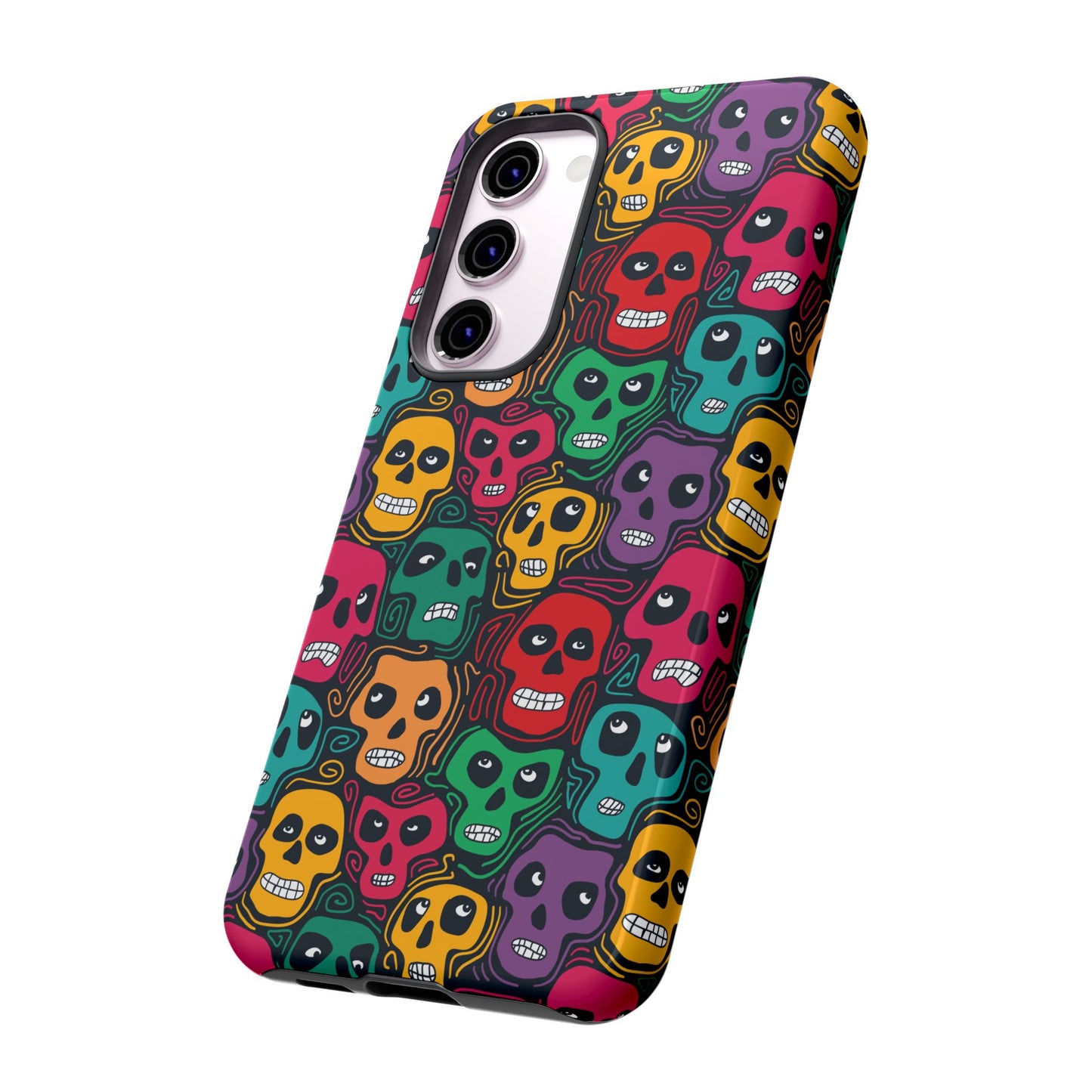 Phone Case, Day of the Dead Tough Case Phone, Mexican Skull Phone Cover, Floral Skeleton Phone Protector, Sugar Skull iPhone Case, Tough