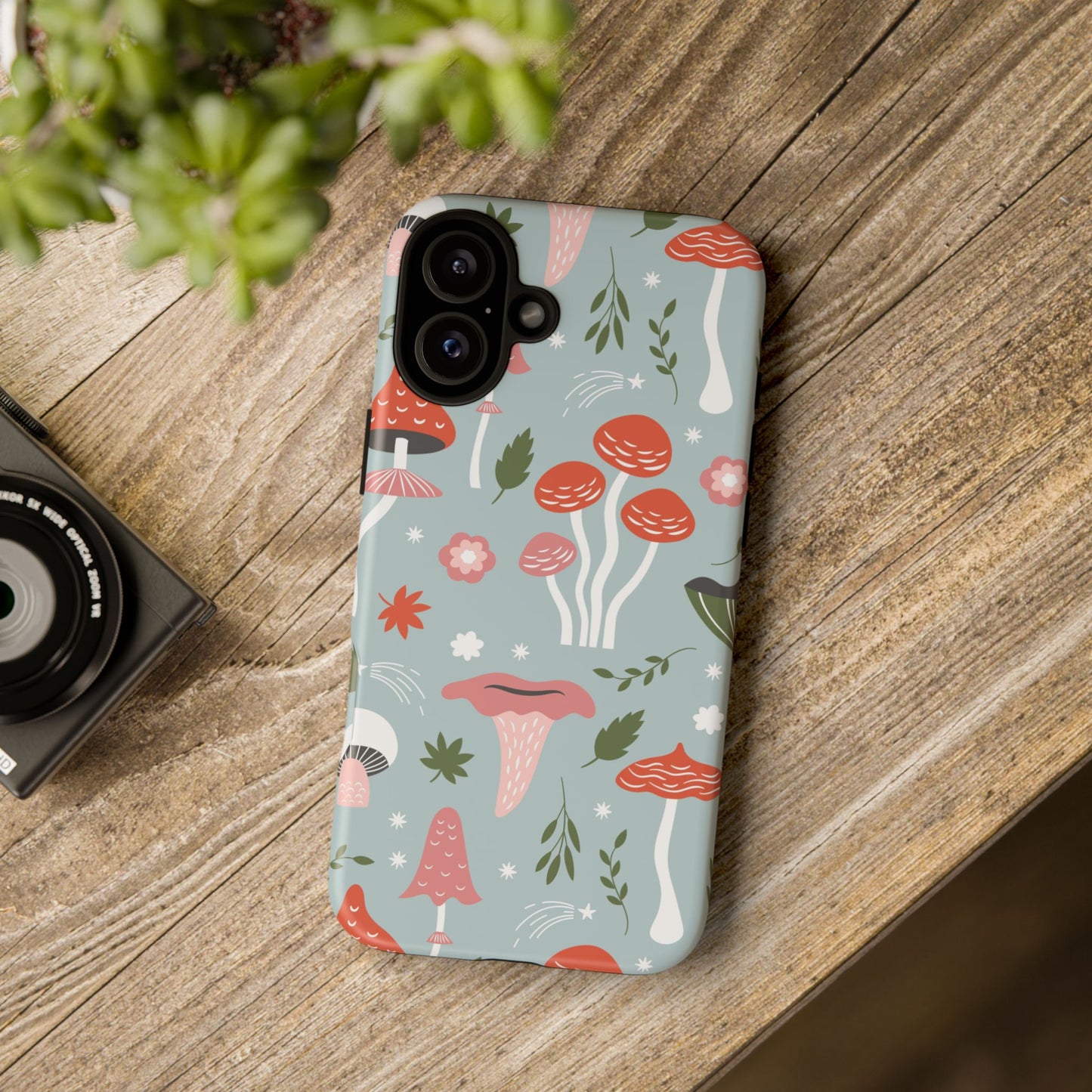 Whimsical Mushroom Phone Case, Cute Floral Smartphone Cover, Unique Gift for Nature Lovers, Trendy Tech Accessory, Eco-friendly Case