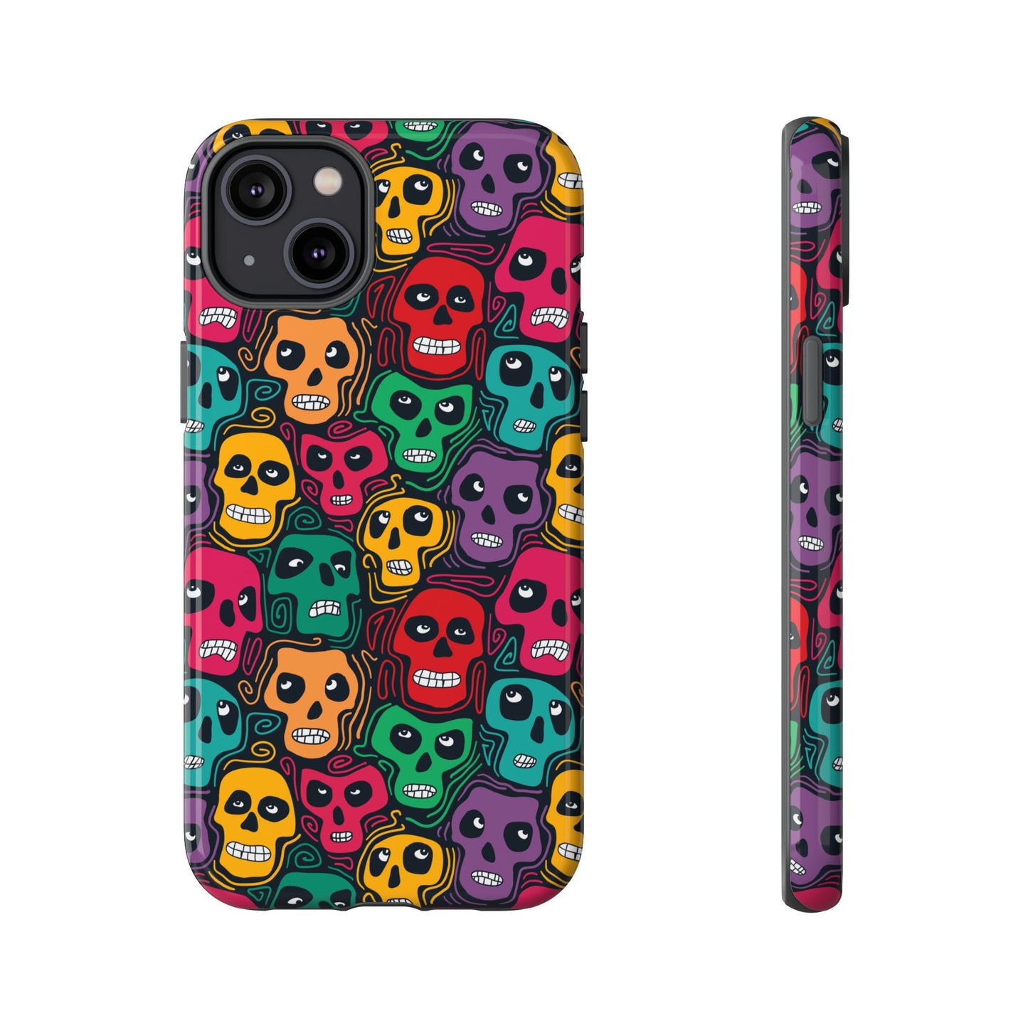 Phone Case, Day of the Dead Tough Case Phone, Mexican Skull Phone Cover, Floral Skeleton Phone Protector, Sugar Skull iPhone Case, Tough
