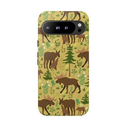 Moose Phone Case - Nature Lover's Accessory, Gifts for Outdoorsy Friends, Wildlife Decor, Eco-Friendly Cover, Forest Adventure Gear - MaisonThreadory