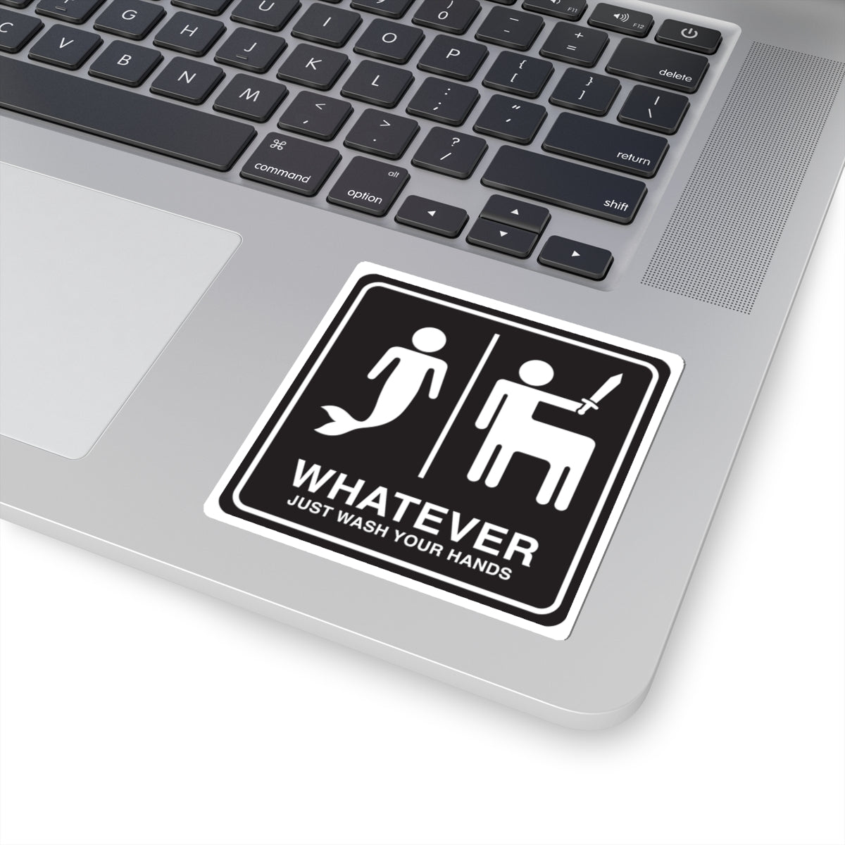 Humorous Kiss-Cut Stickers, Funny Bathroom Decor, Laptop Stickers, Gifts for Kids, Quirky Wall Art - MaisonThreadory
