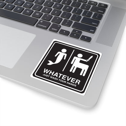Humorous Kiss-Cut Stickers, Funny Bathroom Decor, Laptop Stickers, Gifts for Kids, Quirky Wall Art - MaisonThreadory